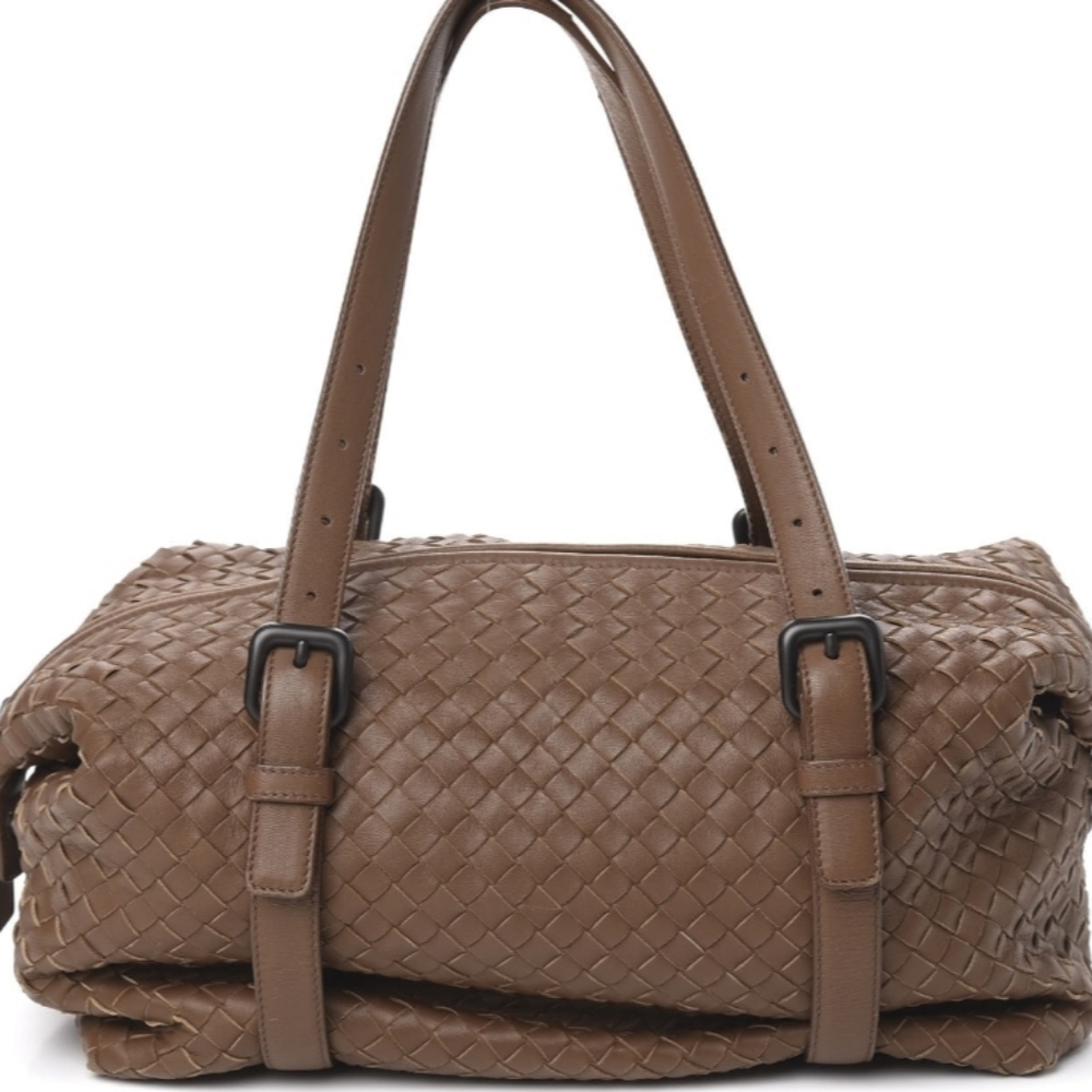 Nappa Intrecciato Montaigne Bag Noce